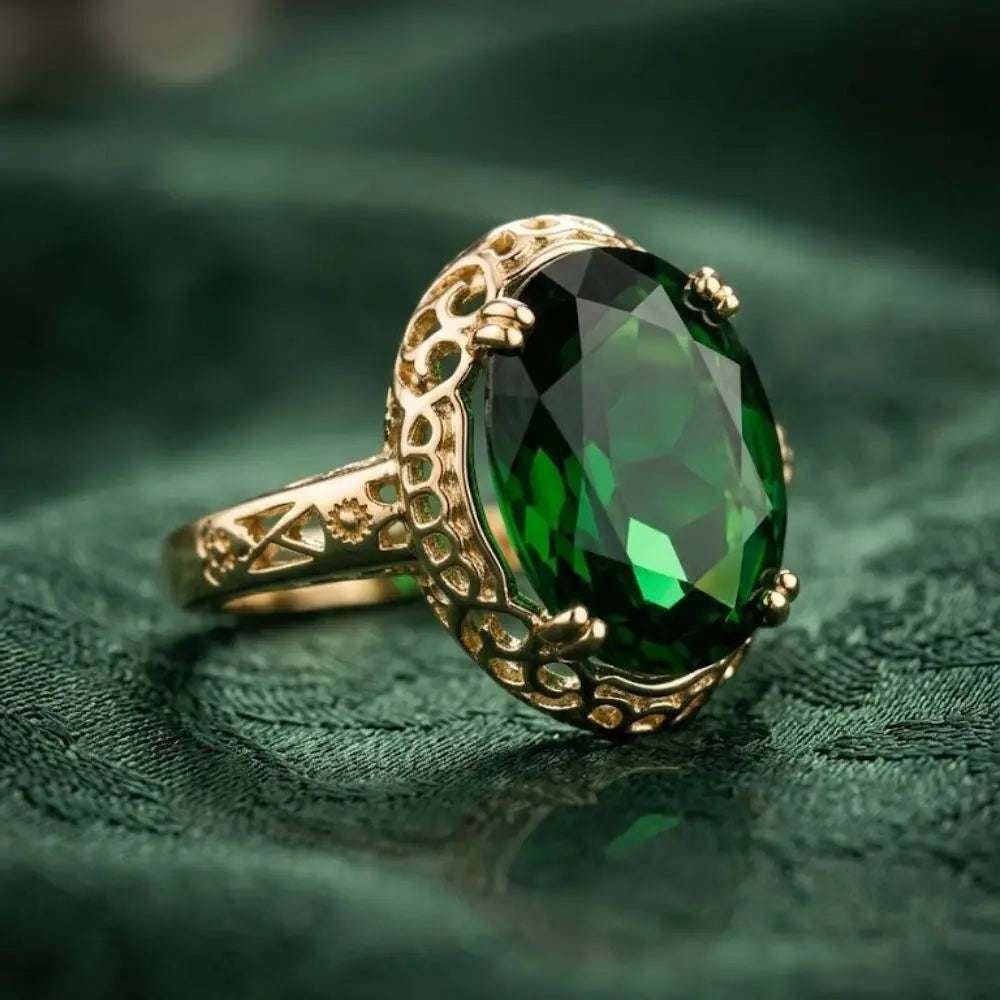 AAA+ Certified, Quality S. Gold Plated, Size7, Gem CZ Fashion, Weight 4.3 grams., ABC-GRG-11